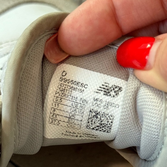 New Balance 550 Athletic Shoe - White / Slate Grey / Brighton Grey - Picture 9 of 10